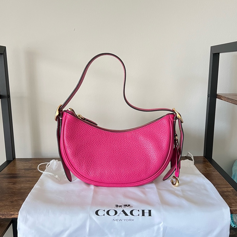 Coach Luna Shoulder Bag Brass/Hyacinth